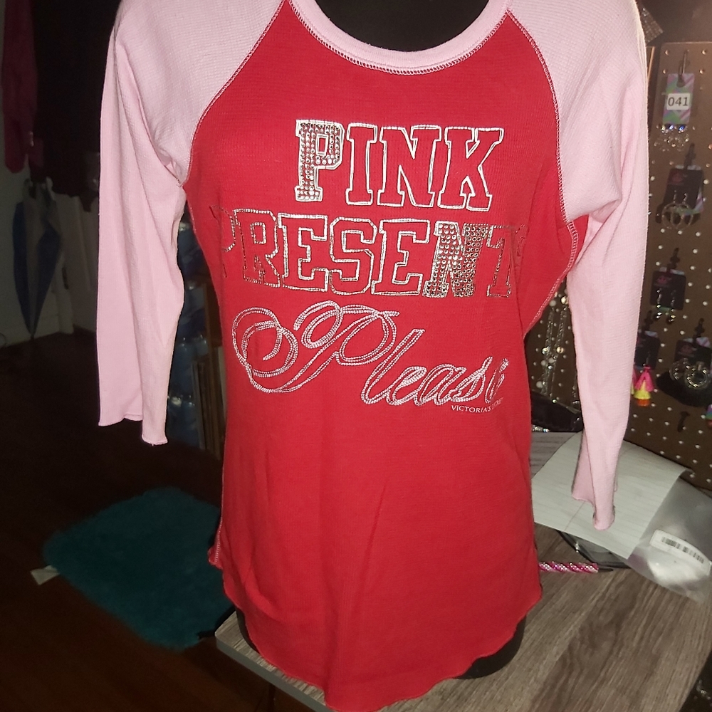 Victoria secrets 🌸pink thermal shirt